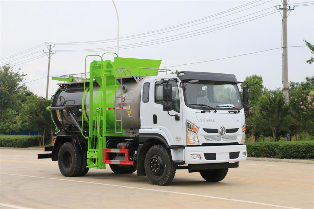 10方餐廚垃圾車(chē)-東風(fēng)D1國(guó)六10方廚余泔水餐廚垃圾車(chē)廠(chǎng)家（圓罐）