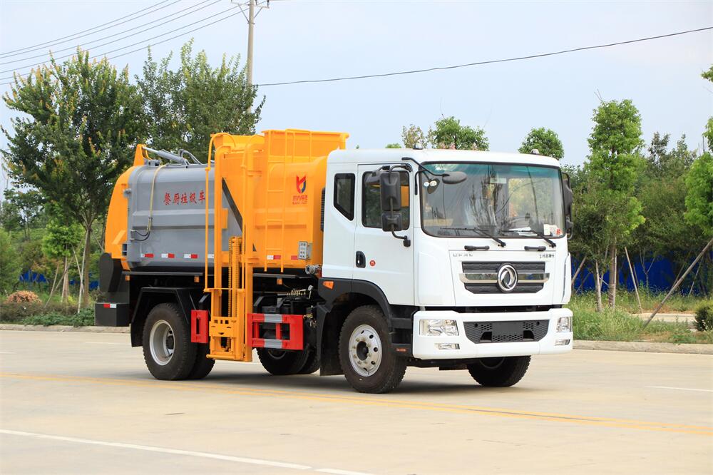 10方餐廚垃圾車(chē)-東風(fēng)D9國(guó)六10方廚余泔水餐廚垃圾車(chē)廠(chǎng)家（方罐）