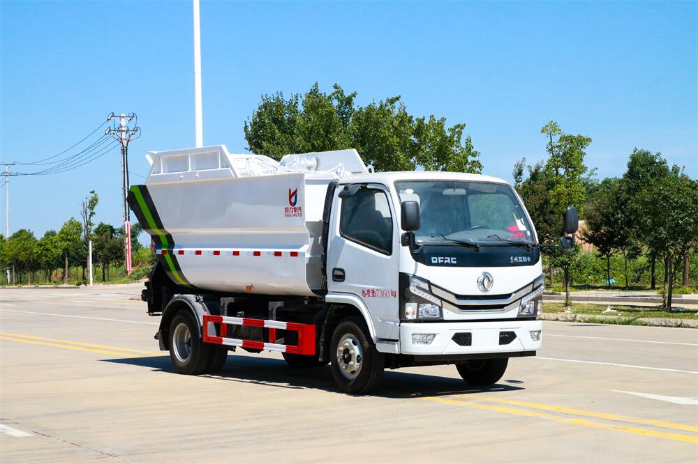 7方自裝卸式垃圾車-東風(fēng)多利卡7方后掛桶自裝卸式垃圾車廠家