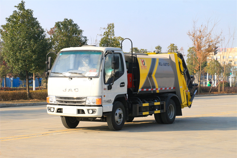 4方壓縮垃圾車-江淮藍牌4方壓縮式垃圾車廠家價格