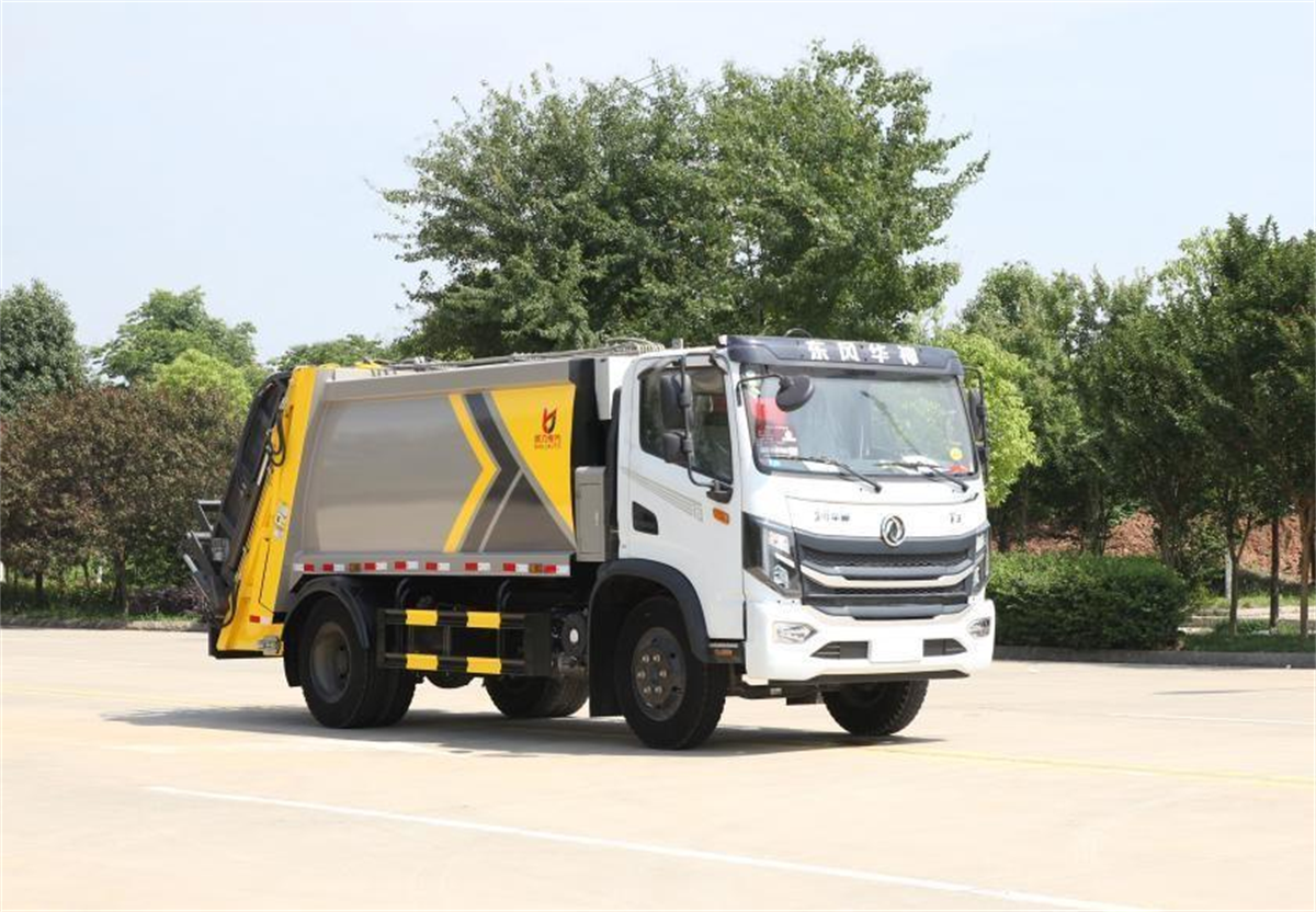 9方壓縮垃圾車-東風華神T3國六9方壓縮式垃圾車廠家價格