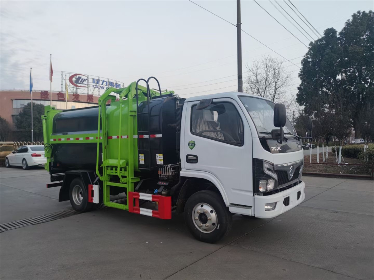 8方掛桶垃圾車-東風(fēng)8方藍(lán)牌側(cè)裝掛桶自裝式垃圾車廠家