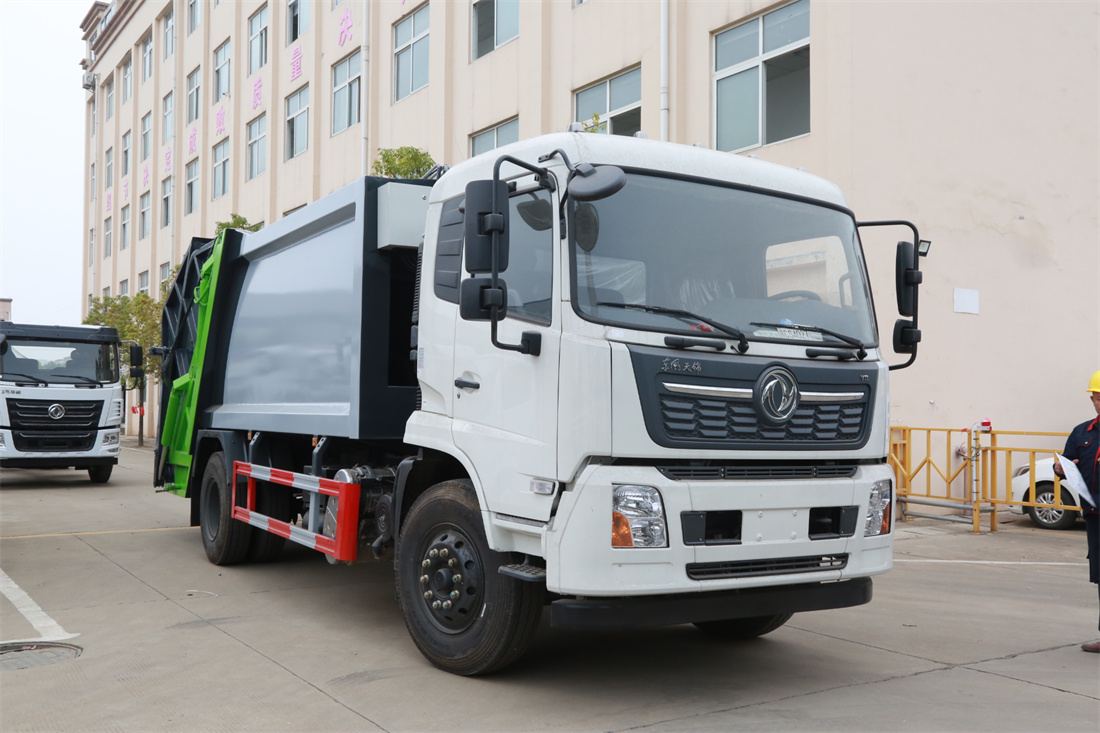 14方壓縮垃圾車-東風天錦樹枝粉碎壓縮式垃圾車廠家價格